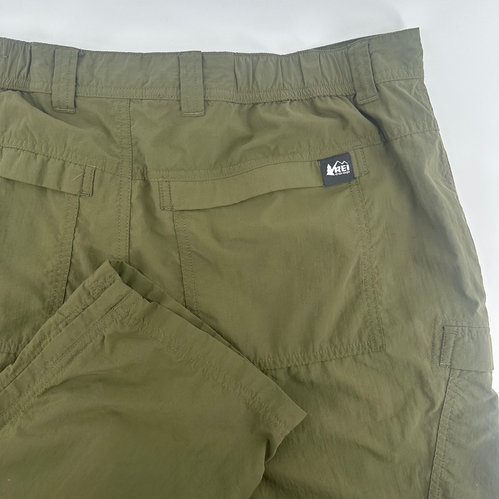 REI Co-op Pants Men's Tagged 40x30 Relaxed Olive Green Hiking Utility Elastic